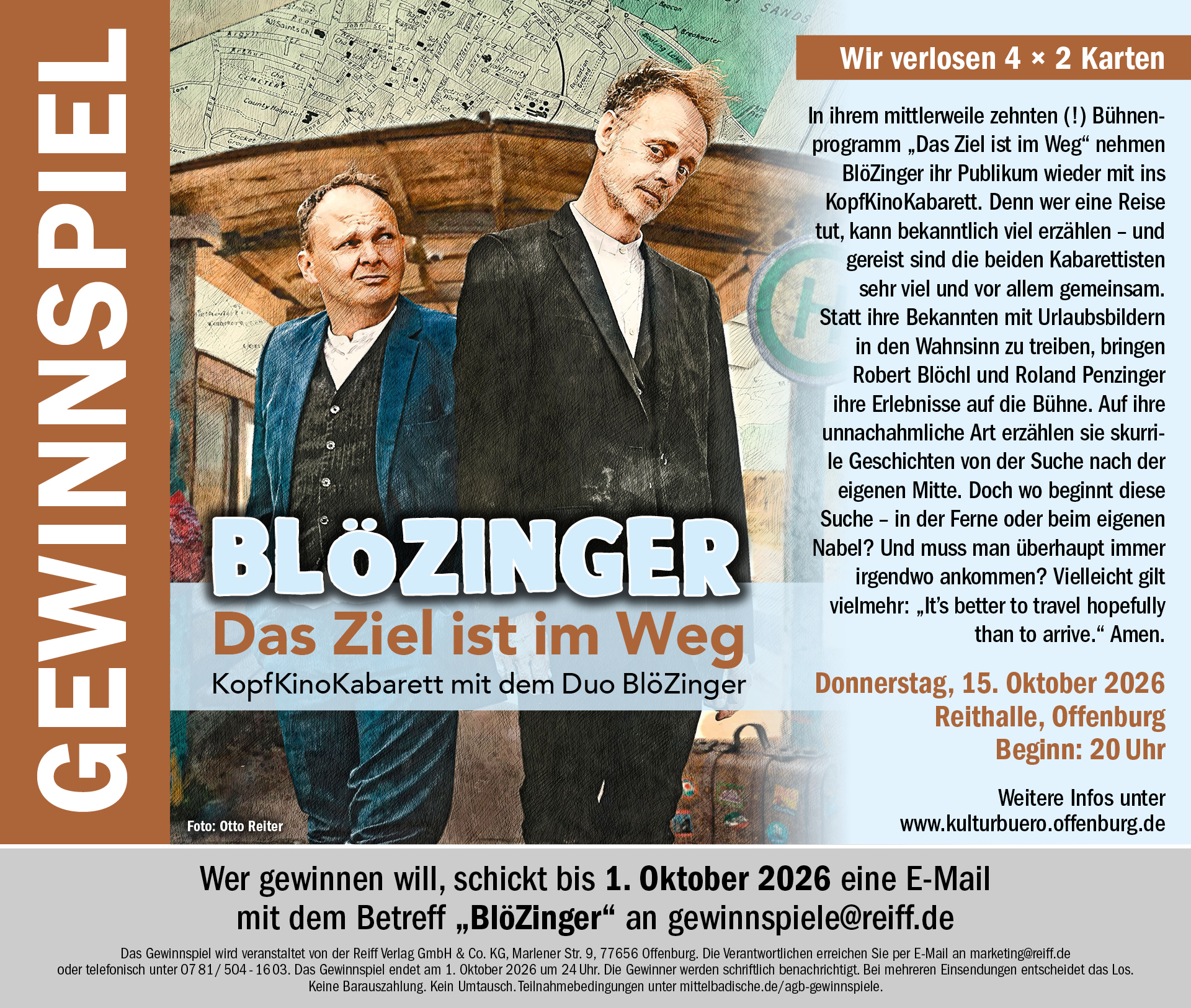 Gewinnspiel Blözinger: Mitmachen unter gewinnspiele@reiff.de